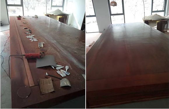 红木长桌维修
